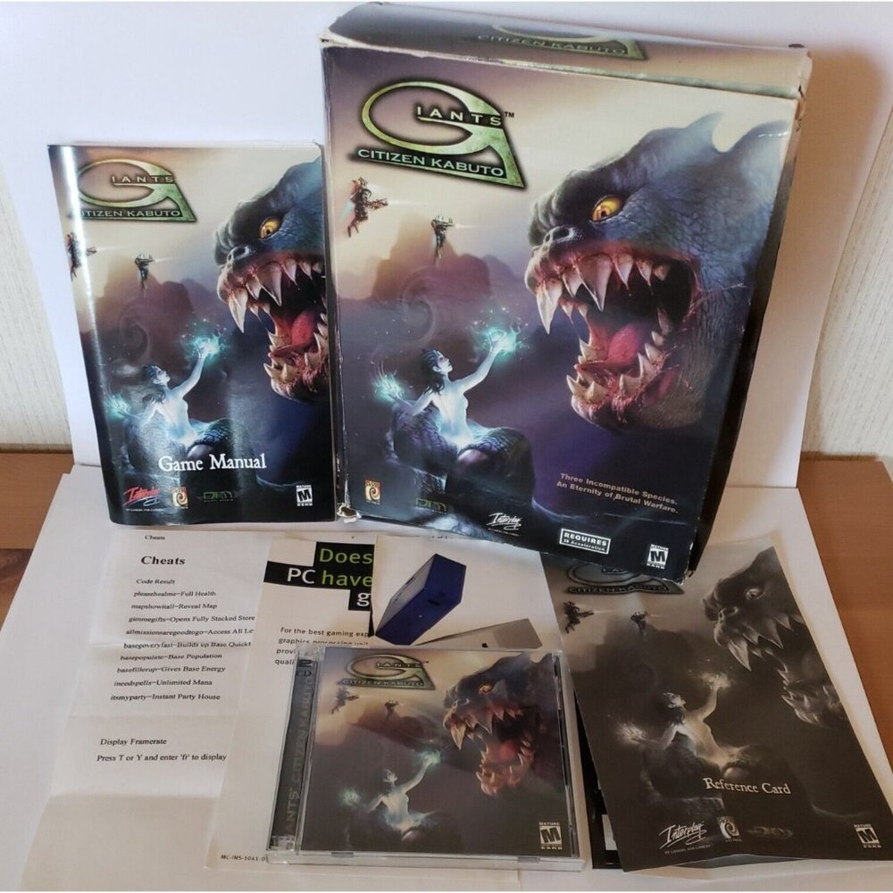Giants Citizen Kabuto Big Box PC Game CD-ROM Computer Complete Windows 95 98 00
